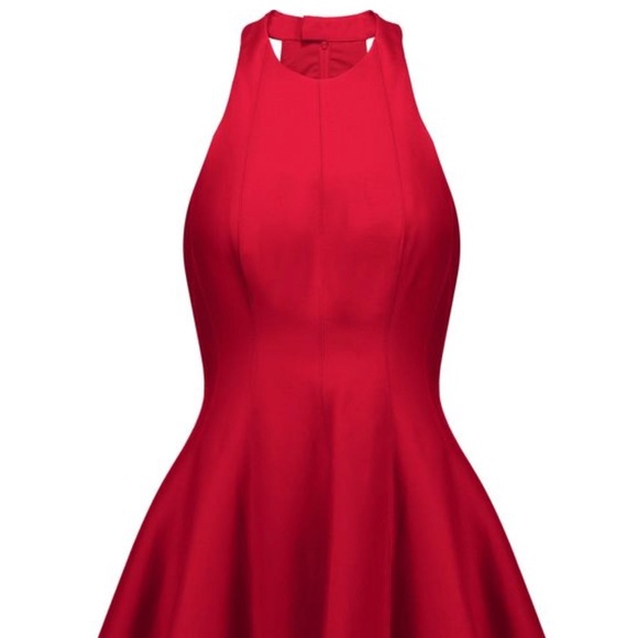 Halston Heritage Cutout Back Pleated Prom Dress - Picture 5 of 8